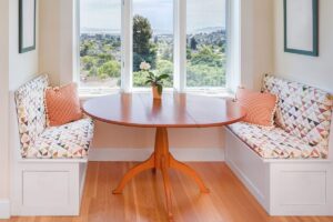 breakfast nook with built-in seating