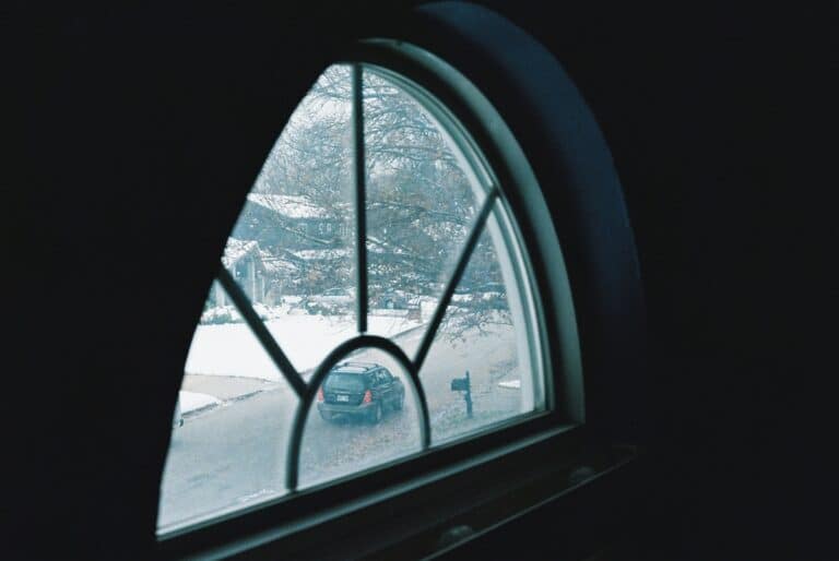 custom window overlooking snowy winter street